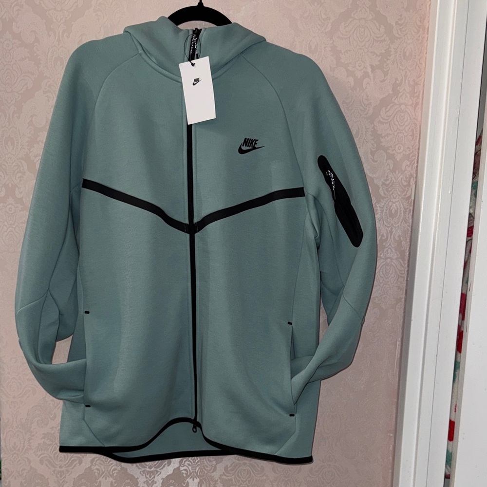 Nike Black and Teal Hooded Jacket
